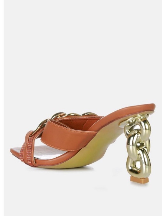 London Rag metallic Chain-Link Heels - Picture 4 of 5